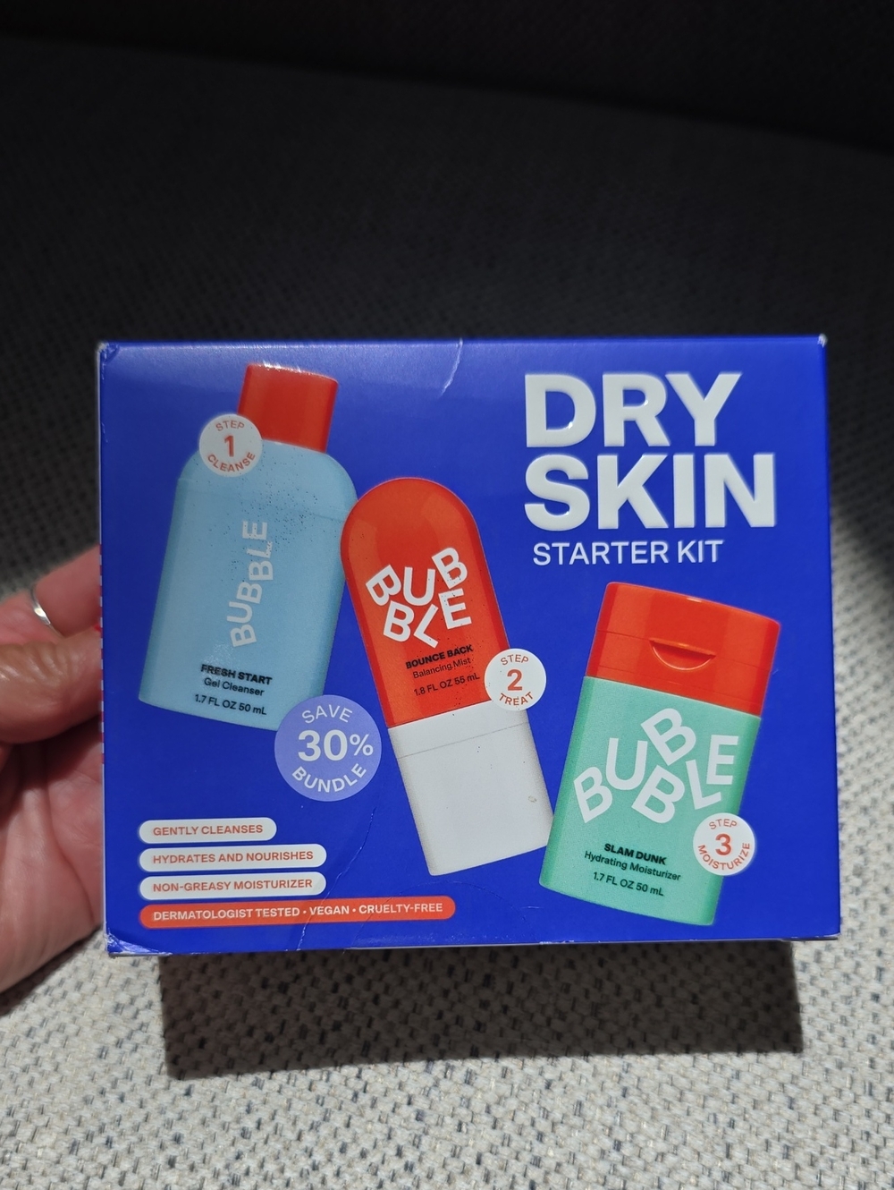 Bubble Dry Skin Starter Kit - Blue & Green